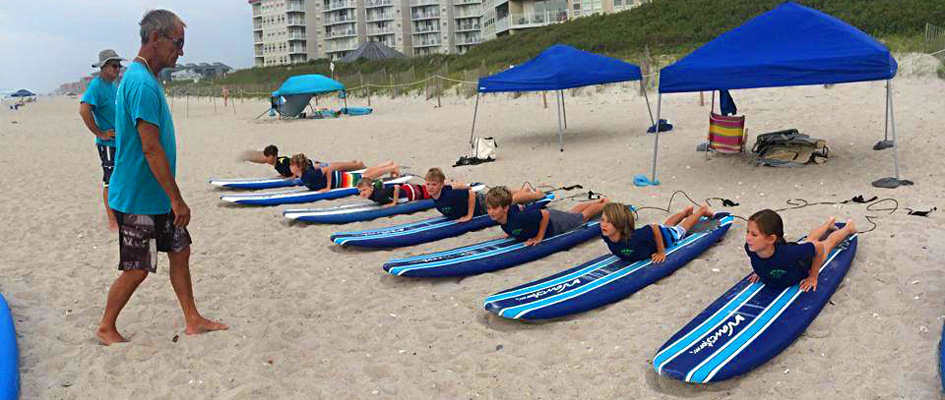 Surfing the Carolina coast